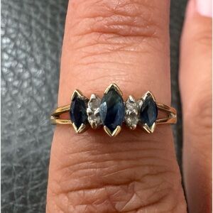 10k Sapphire/Diamond Ring
